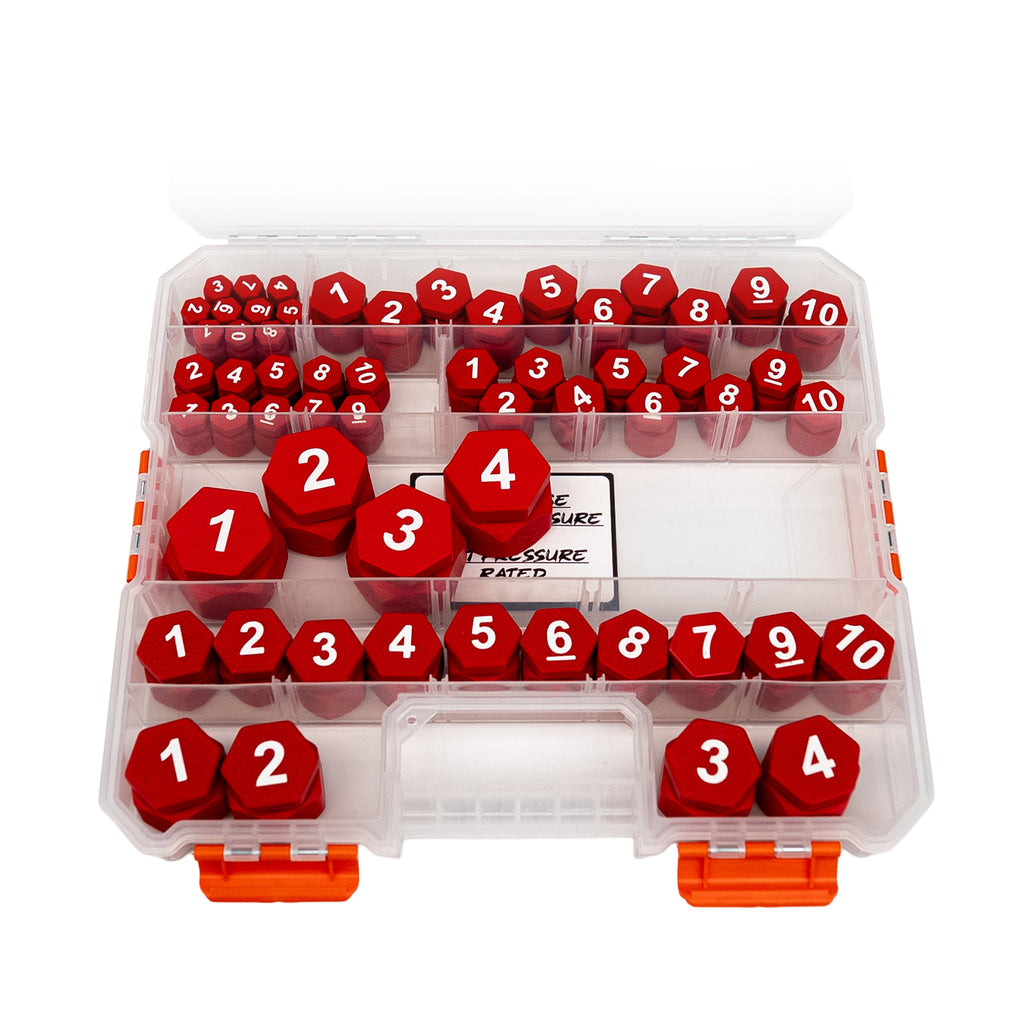JIC cap and plug kit 120 pieces Identification expanded